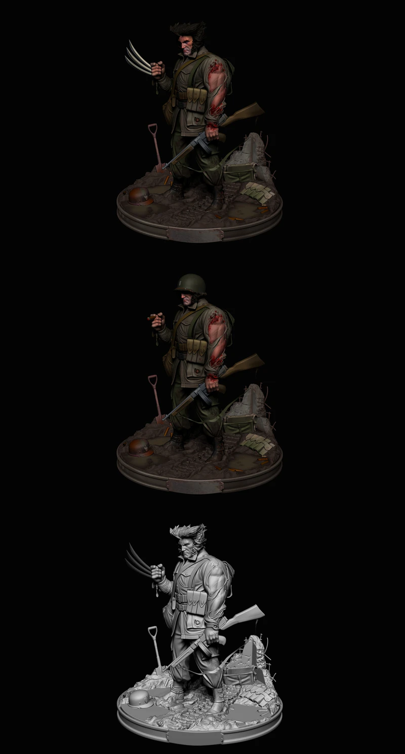 WOLVERINE – WORLD WAR STL model for 3D printing