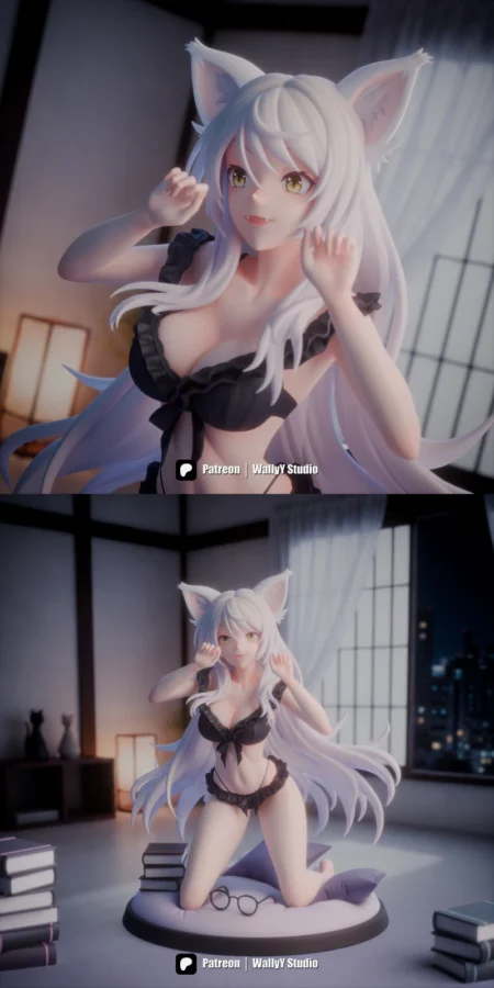 Black Hanekawa STL model for 3D printing