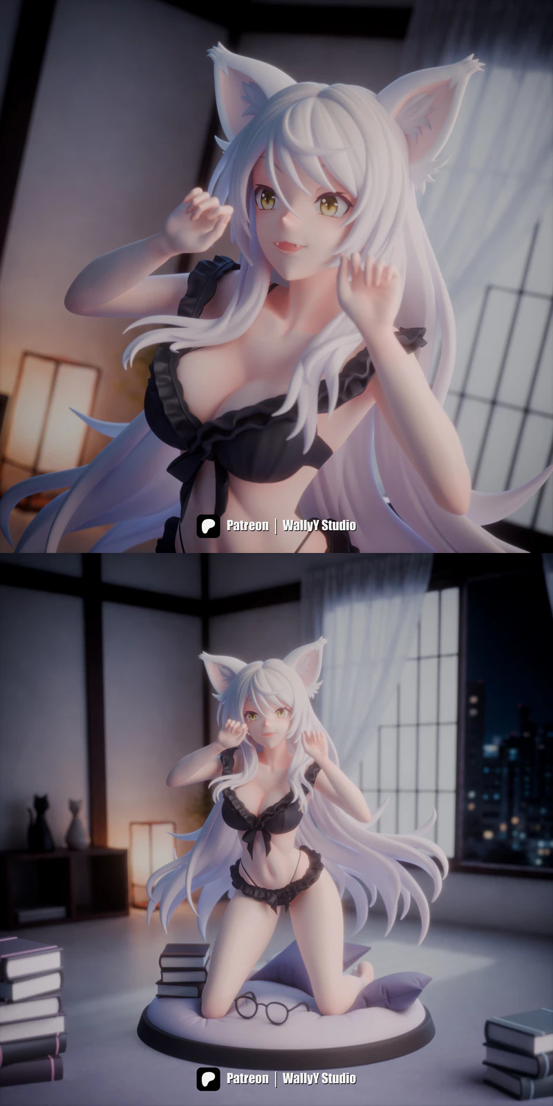 Black Hanekawa STL model for 3D printing