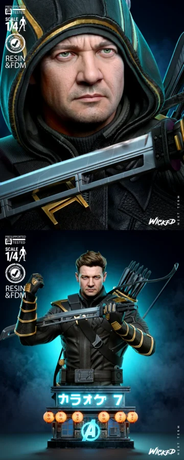 Clint Barton Ronin Bust STL model for 3D printing