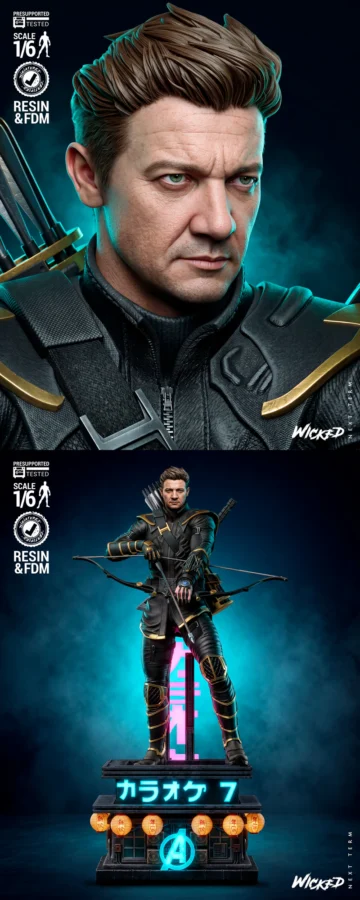 Clint Barton Ronin Sculpture STL model for 3D printing