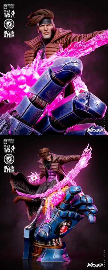 Gambit Sculpture STL model for 3D printing