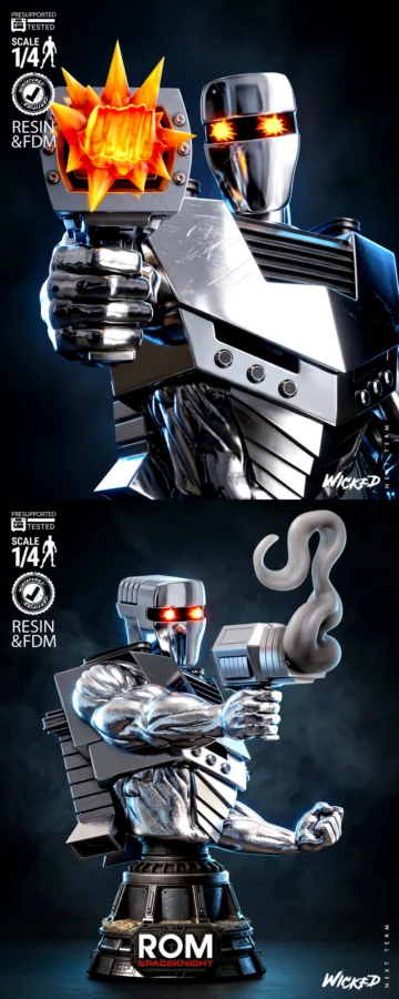 ROM Space Knight Bust STL model for 3D printing