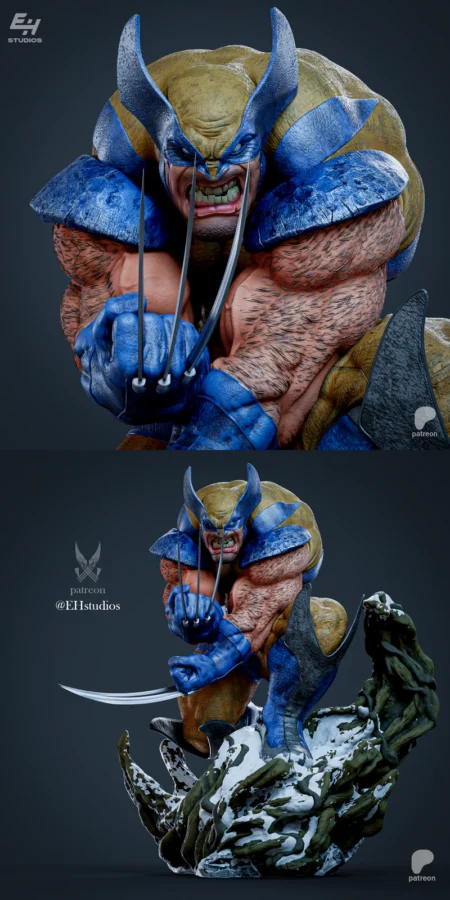 Wolverine STL model for 3D printing