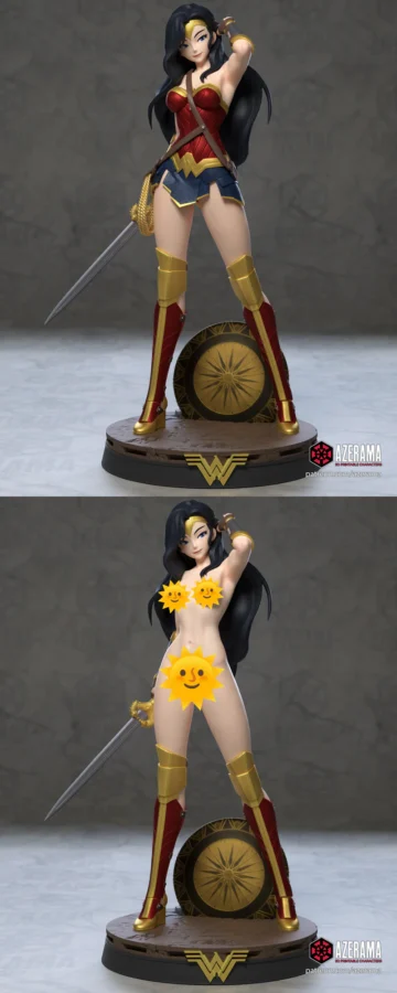 Wonder Woman STL model for 3D printing