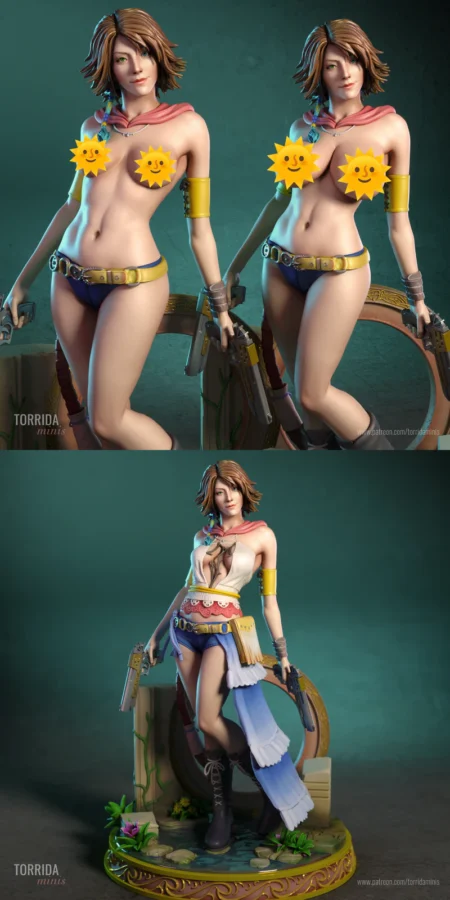 Yuna from Final Fantasy X-2 STL model for 3D printing