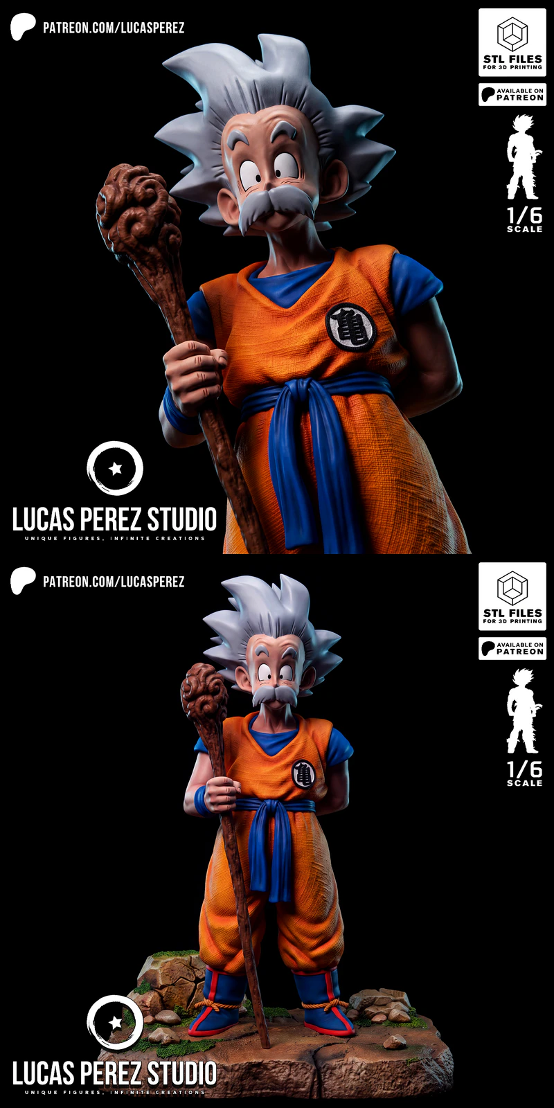 ANCIENT GOKU – TORIYAMA CONSEPT STL model for 3D printing
