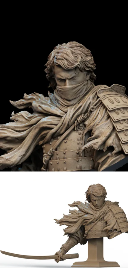Anakin Ronin Bust STL model for 3D printing