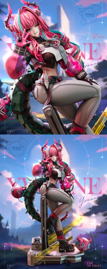 Arknights Yvonne STL model for 3D printing