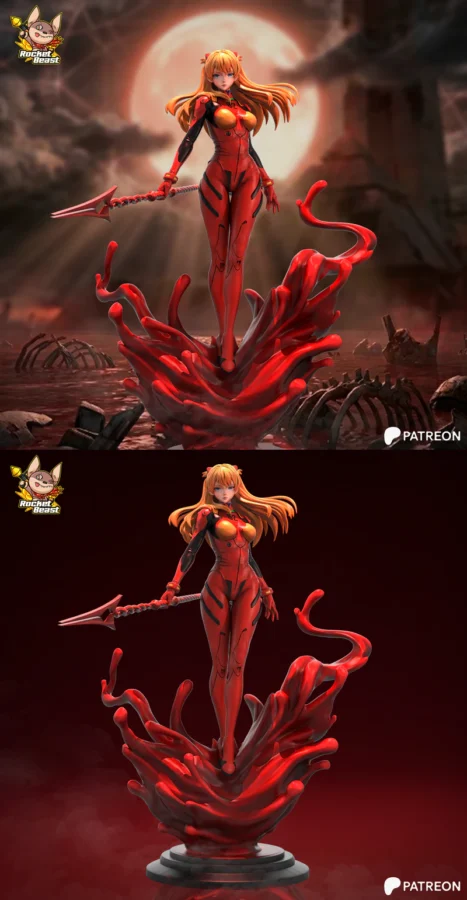 Asuka – Evagelion STL model for 3D printing