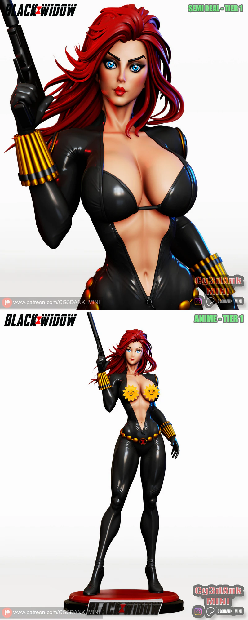 BLACK WIDOW STL model for 3D printing