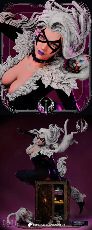 Black Cat STL model for 3D printing