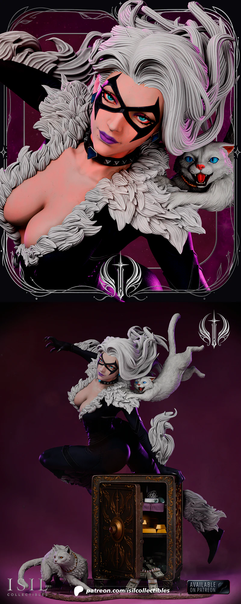 Black Cat STL model for 3D printing