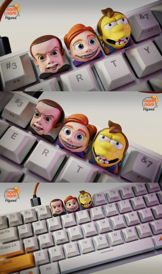 Bully Kids – Keycaps STL model for 3D printing