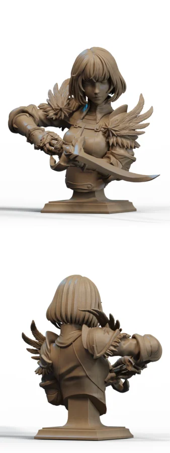 Cha Hae-in Bust STL model for 3D printing