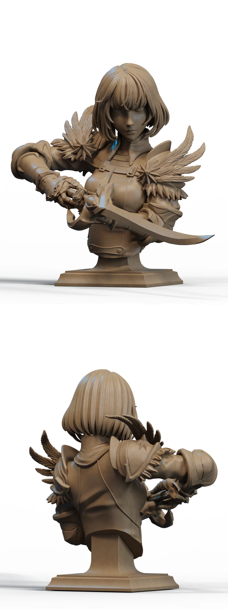 Cha Hae-in Bust STL model for 3D printing