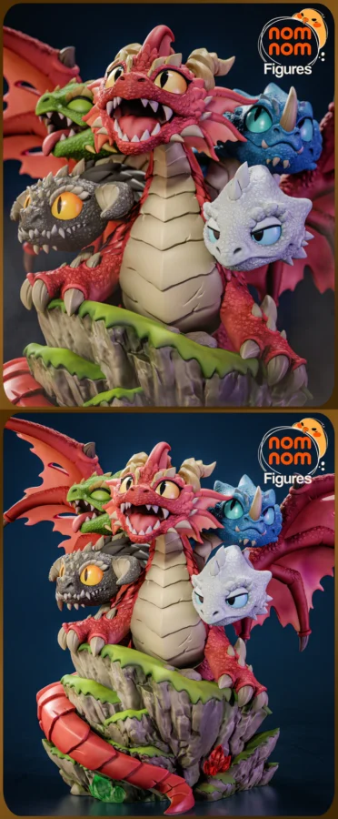 Chibi Tiamat – Dungeons and Dragons STL model for 3D printing