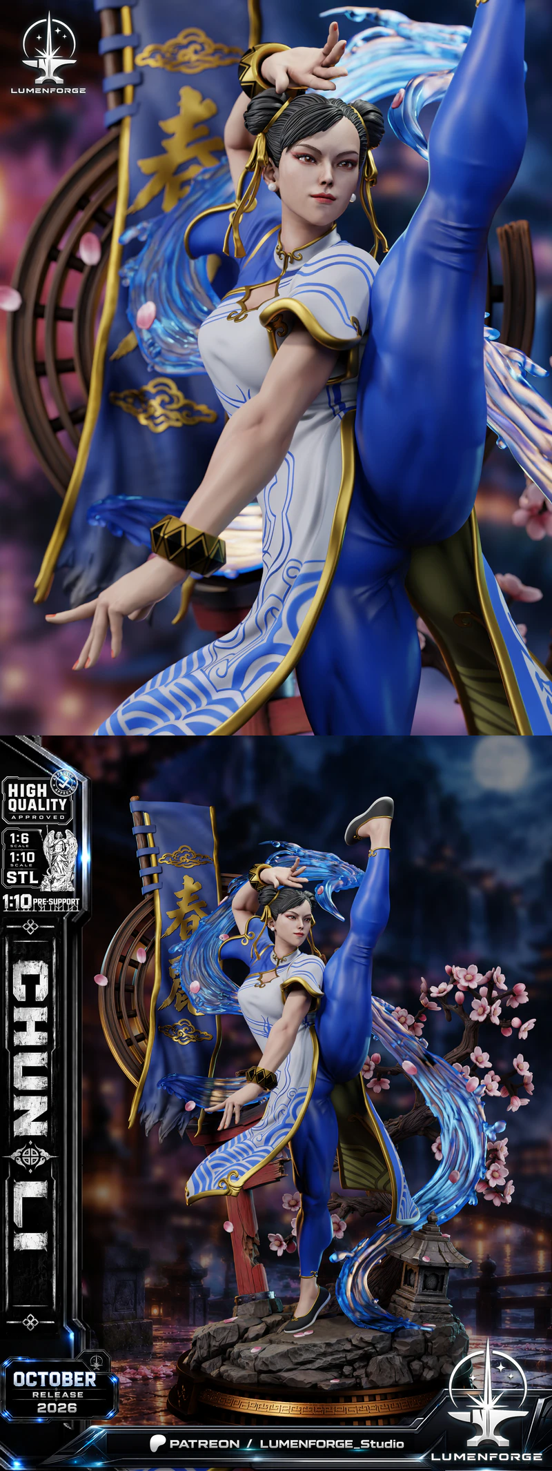 Chun-Li Street Fighter STL model for 3D printing