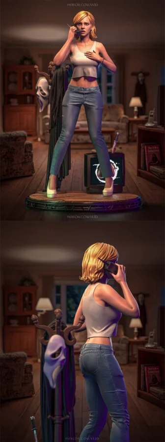 Cindy Campbell – Scary Movie STL model for 3D printing