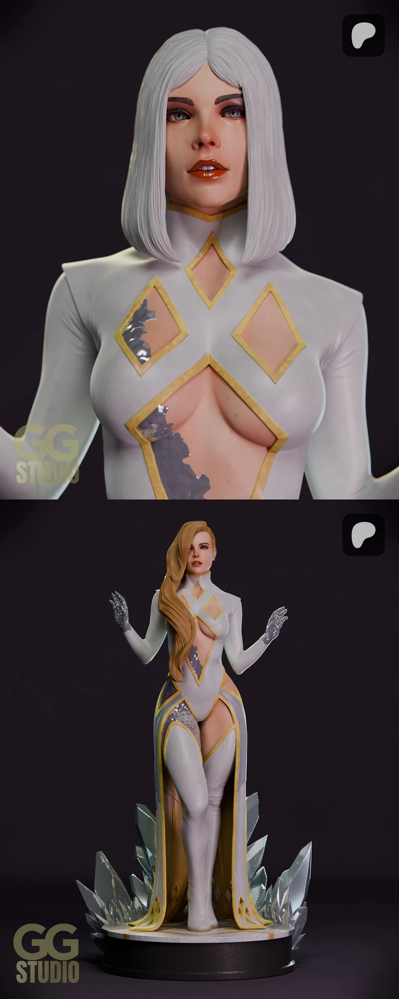 EMMA FROST HELLFIRE GALA STL model for 3D printing