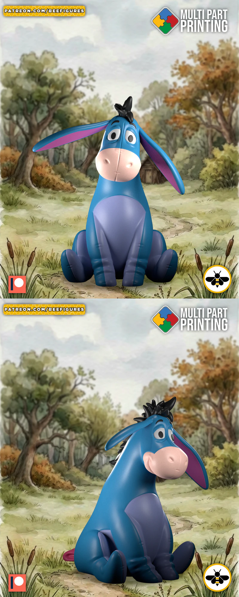 Eyore STL model for 3D printing