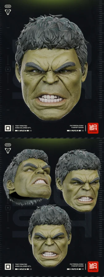 Hulk Brand New Day Helmet STL model for 3D printing