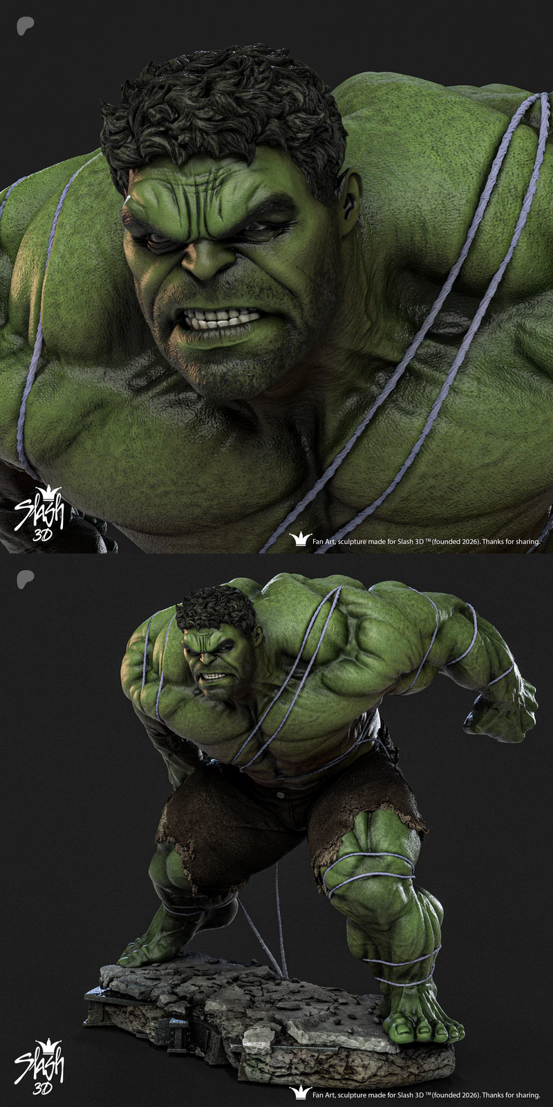 Hulk STL model for 3D printing