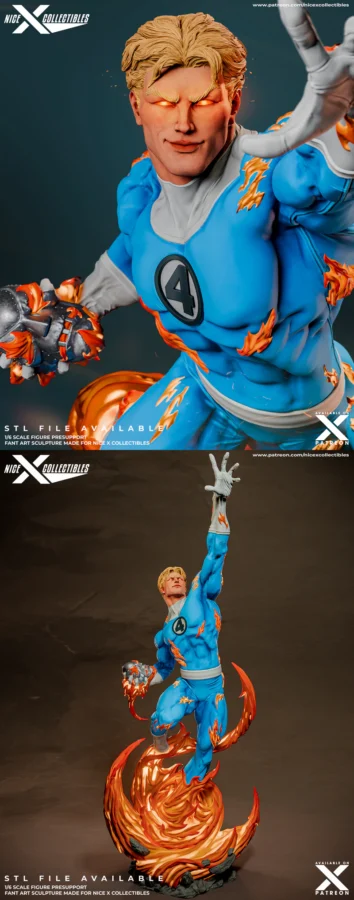 Human Torch STL model for 3D printing