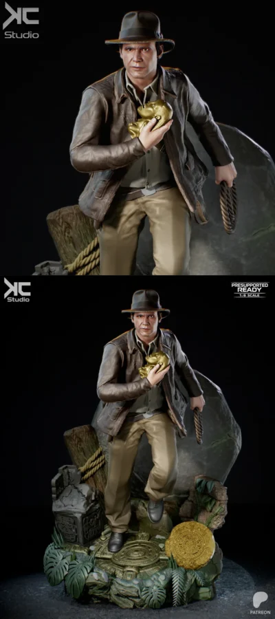 Indiana Jones Fanart STL model for 3D printing