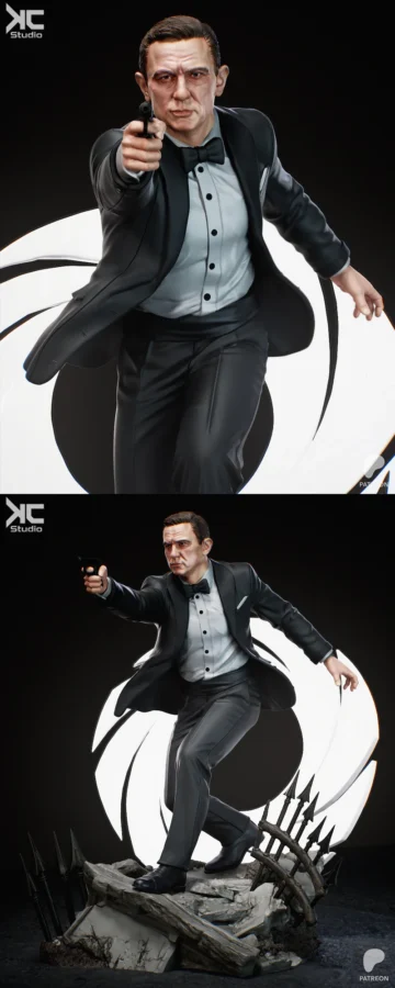 James Bond – 007 Fanart STL model for 3D printing