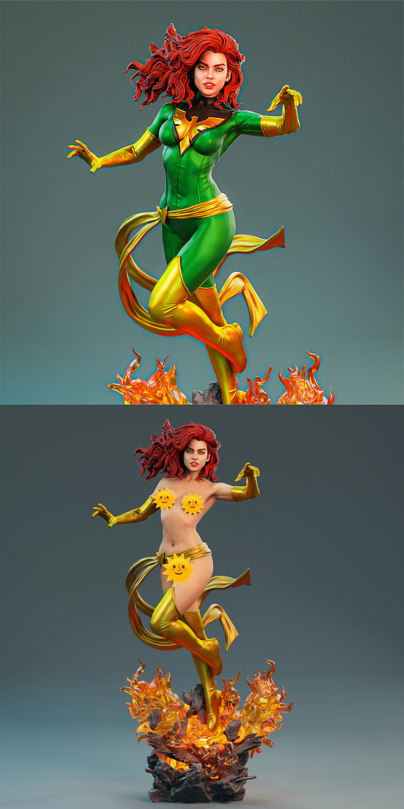 Jean Grey Phoenix STL model for 3D printing