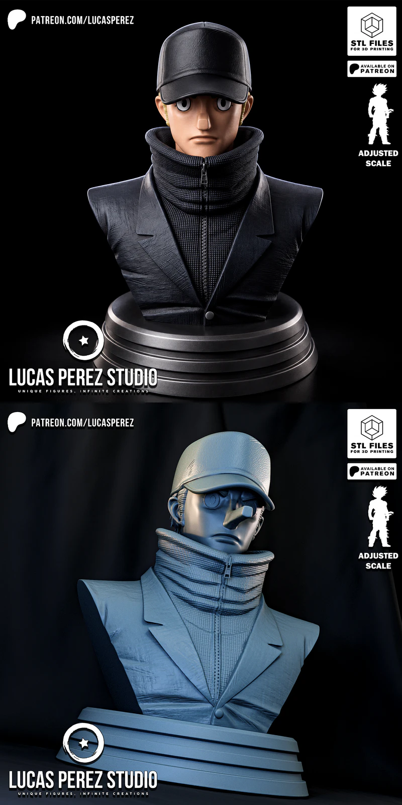 KAKU BUST – One Piece STL model for 3D printing