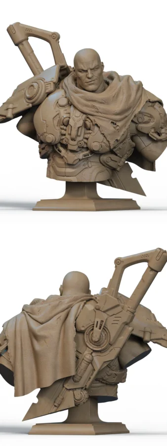 Kurg Bust STL model for 3D printing