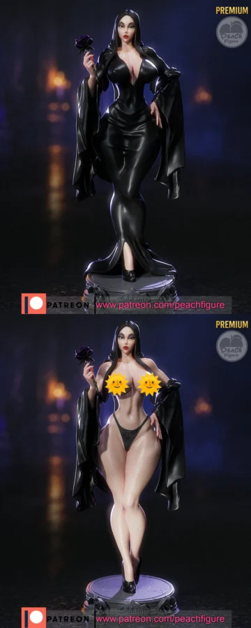 MORTICIA ADDAMS STL model for 3D printing