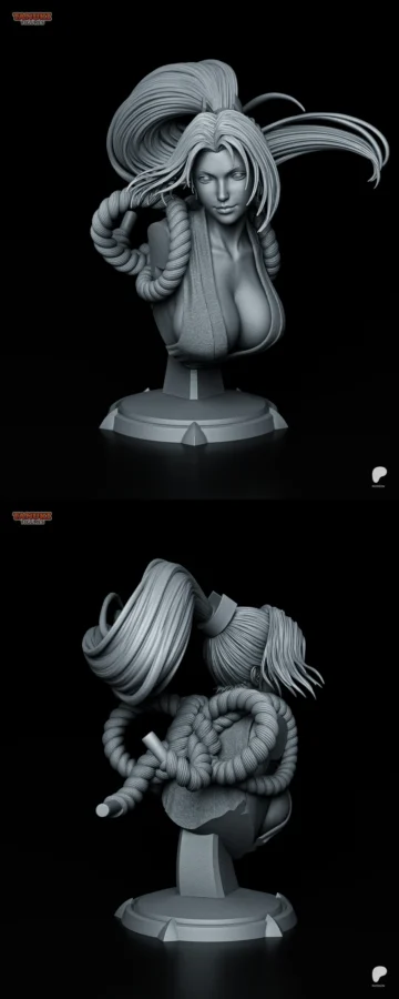 Mai Shiranui – The King of Fighters – Bust STL model for 3D printing