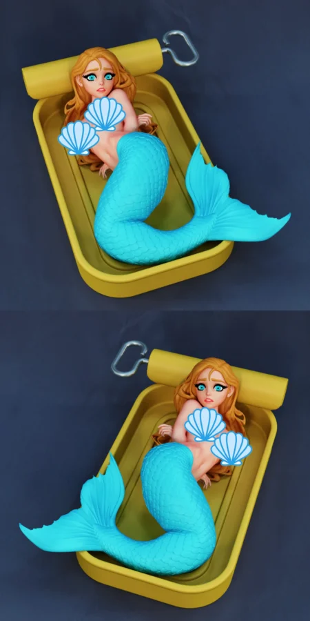 Mermaid Extra STL model for 3D printing
