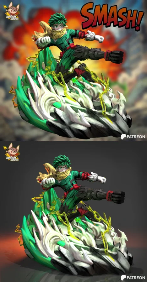 Midoriya – My Hero Academia STL model for 3D printing