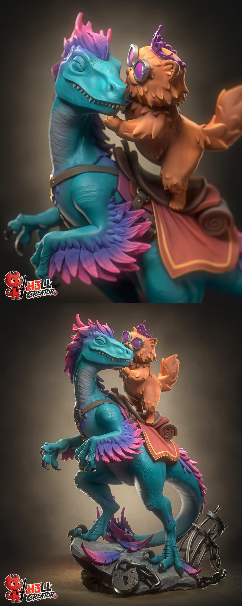 Mongo and Princess Donut – Dungeon Crawler Carl STL model for 3D printing