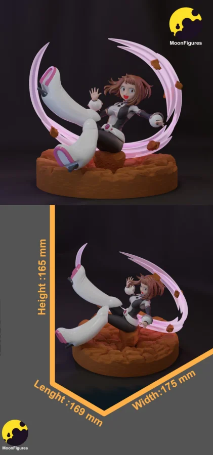 Ochaco Uraraka STL model for 3D printing