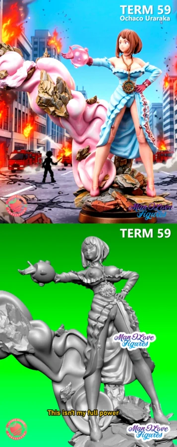 Ochaco Uraraka STL model for 3D printing