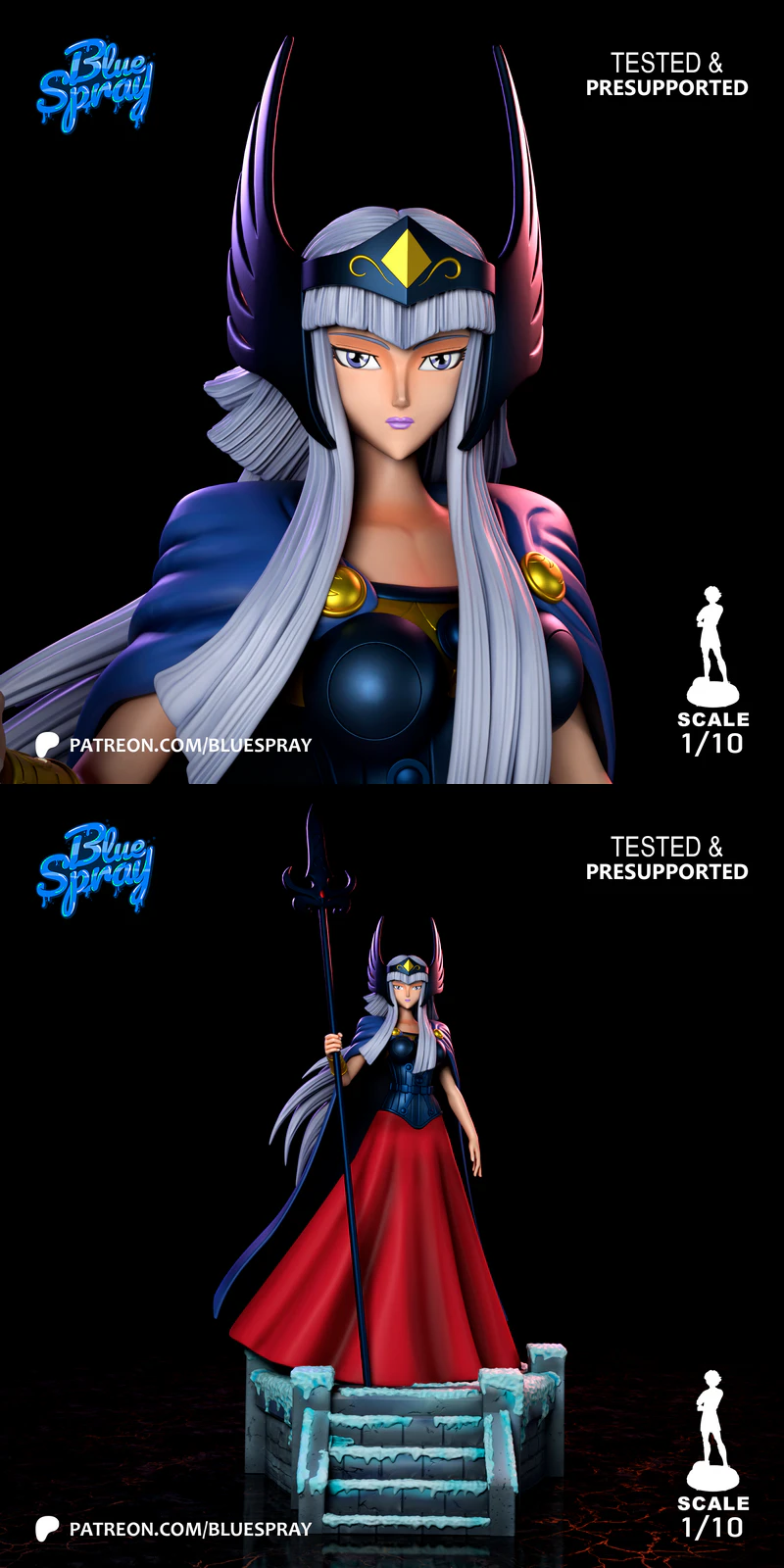 Polaris Hilda – Saint Seiya STL model for 3D printing