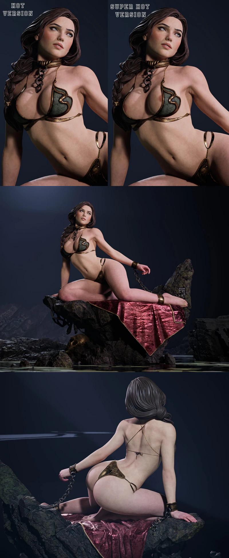 Princess Leia STL model for 3D printing