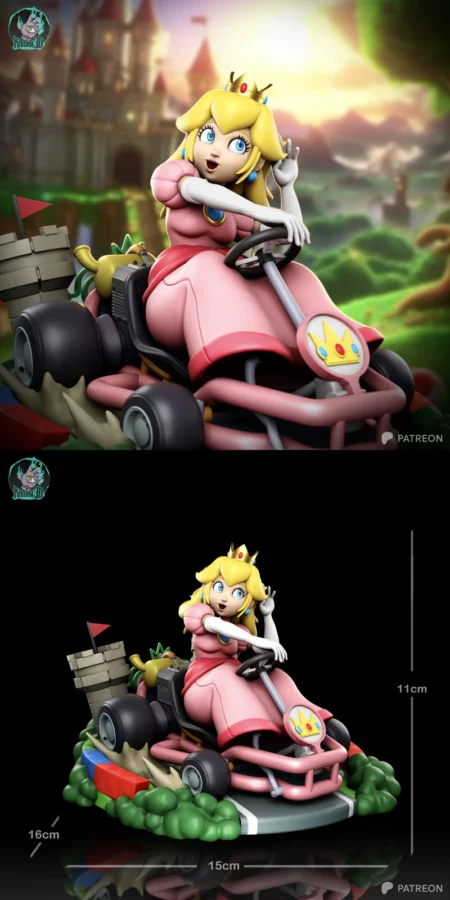 Princess Peach STL model for 3D printing