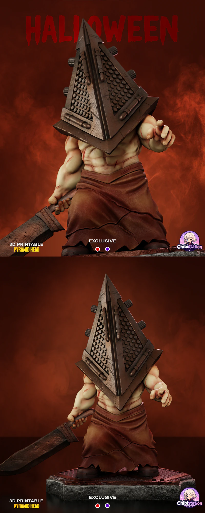 Pyramid Head STL model for 3D printing