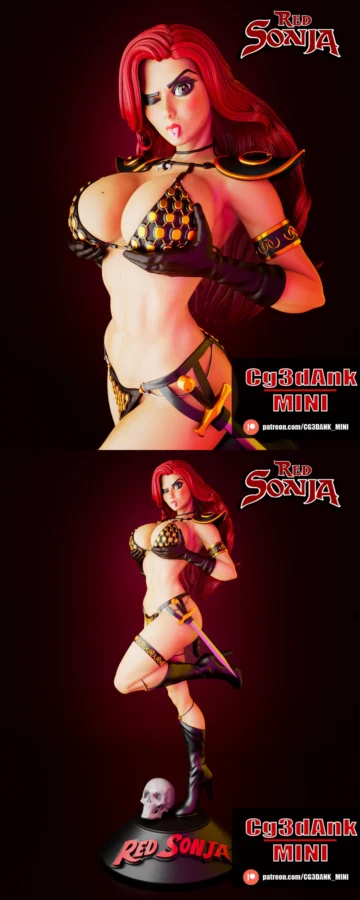 Red Sonja STL model for 3D printing
