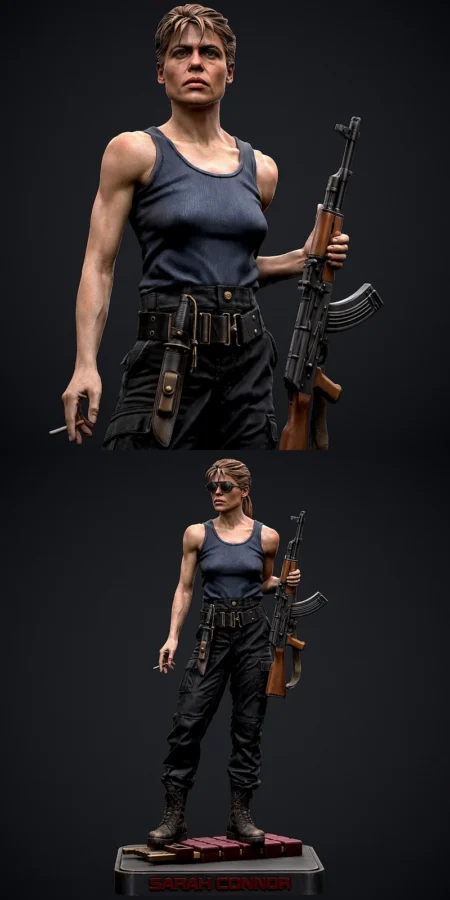 SARAH CONNOR Terminator 2 STL model for 3D printing