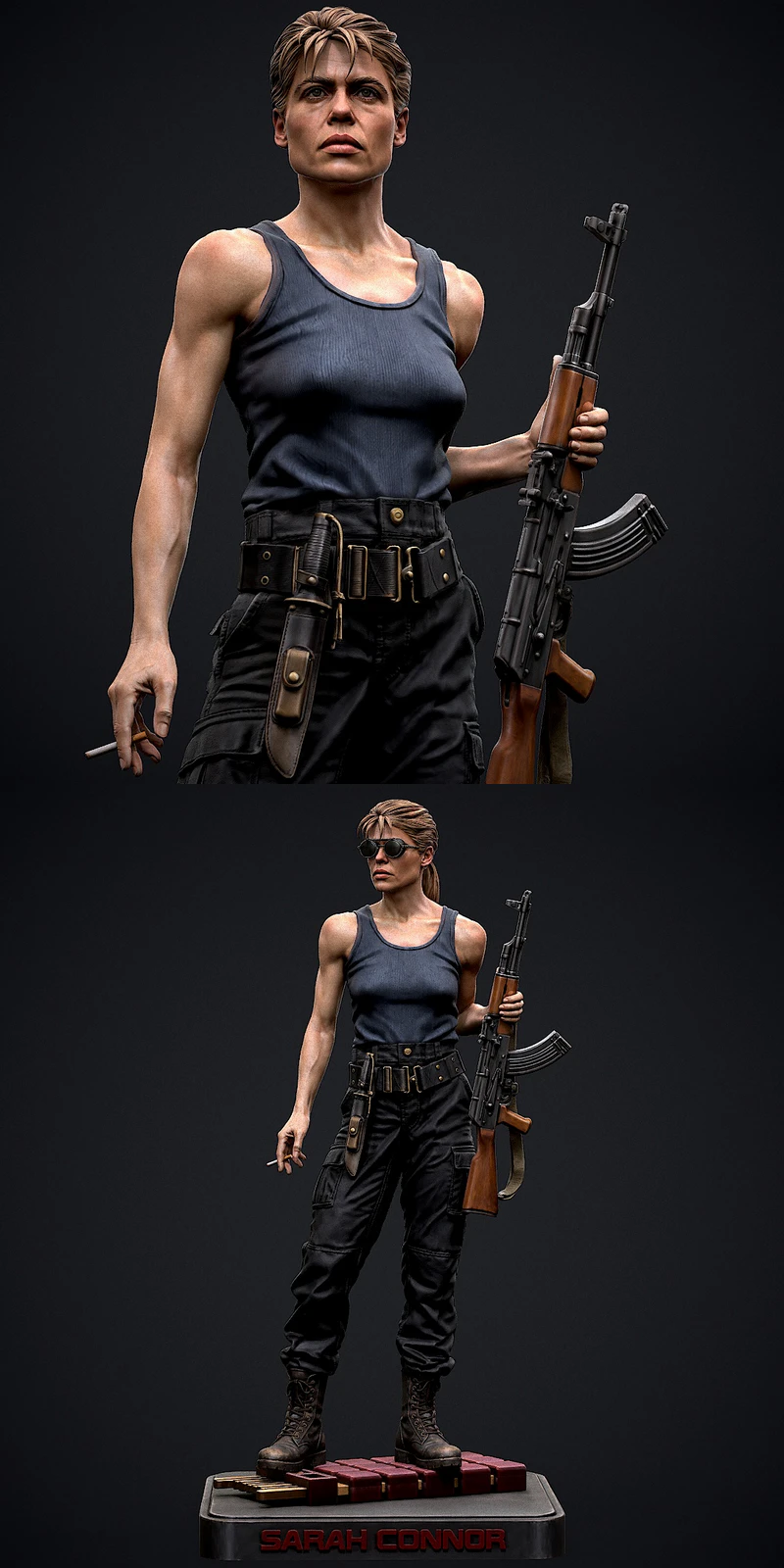 SARAH CONNOR Terminator 2 STL model for 3D printing