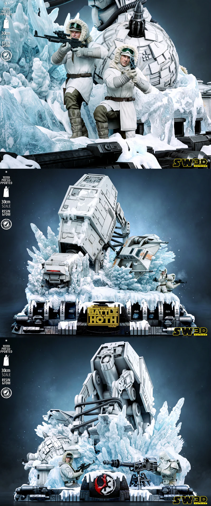 Battle Of Hoth Diorama STL model for 3D printing