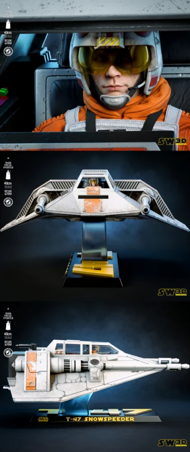 Speeder Ship STL model for 3D printing