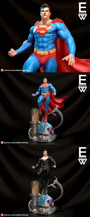 Superman STL model for 3D printing